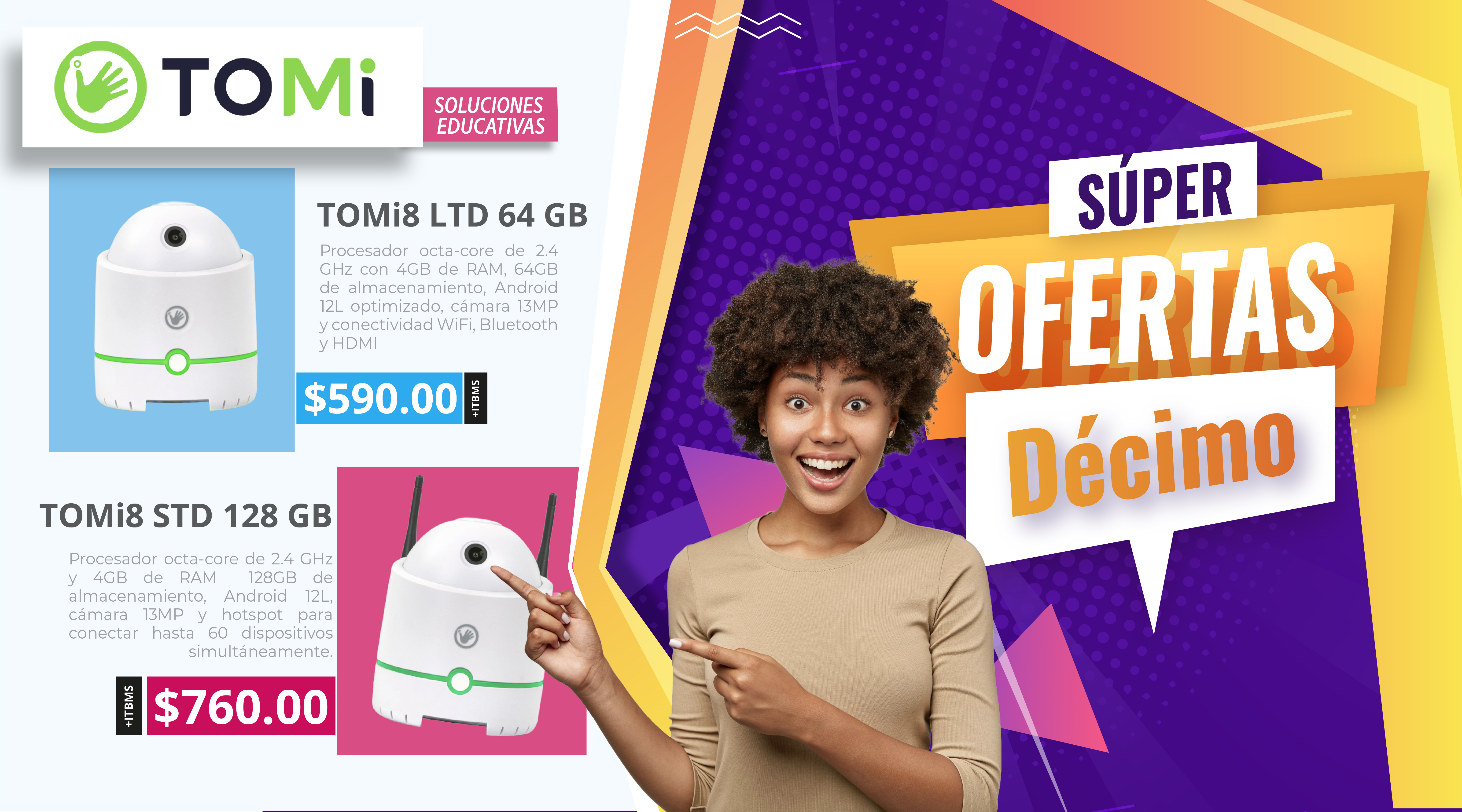 PROMO DECIMO BANNER TOMI tomi 8 TECNOLOGIA CLASES VIRTUALES HERRAMIENTA IT COMPULAB